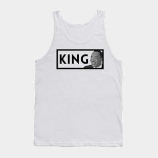 KING: Martin Luther King Portrait in Black and White Tank Top